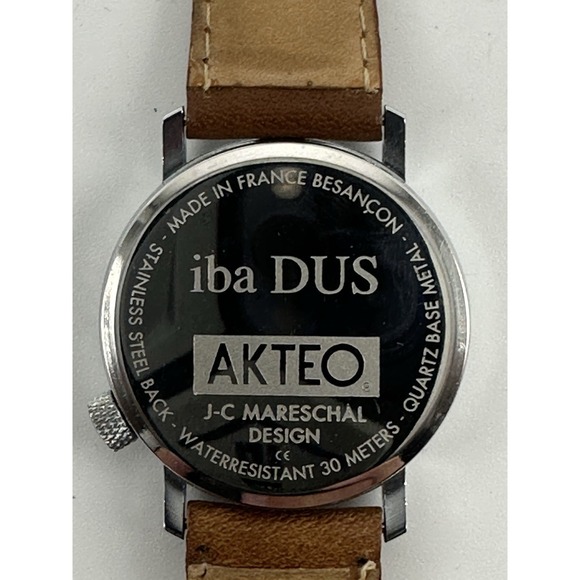 Akteo Baker Themed Watch New Battery JC Mareschal 32MM 7.5" Leather Band N60 - Picture 10 of 12